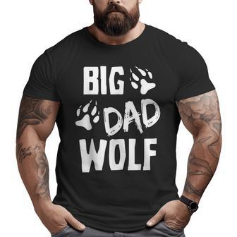 Mens Big Dad Wolf Costume Halloween Daddy Dad Father's Day Big and Tall Men T-shirt | Mazezy AU