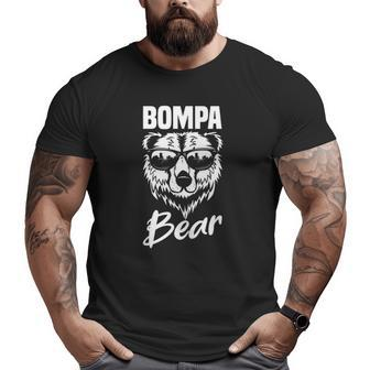 Mens Bompa Bear Wearing Cool Sunglasses Fathers Day Big and Tall Men T-shirt | Mazezy