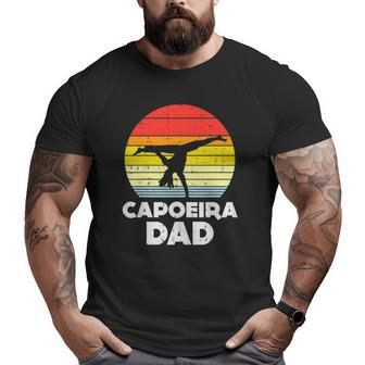 Mens Capoeira Dad Sunset Retro Dance Martial Art Fighter Men Big and Tall Men T-shirt | Mazezy