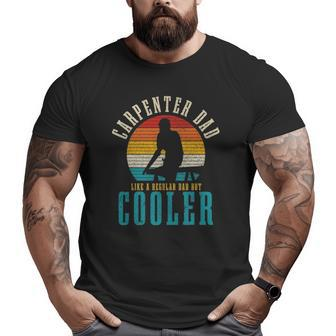 Mens Carpenter Dad Vintage Woodworker Carpentry Woodworking Big and Tall Men T-shirt | Mazezy