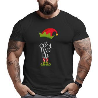 Mens The Cool Dad Elf Matching Family Group Christmas Xmas Big and Tall Men T-shirt | Mazezy