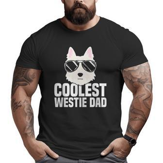 Mens Coolest Westie Dad West Highland White Terrier Dog Lover Big and Tall Men T-shirt | Mazezy
