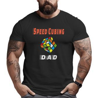 Mens Cubing Dad Speed Cubing Puzzle Graphic Big and Tall Men T-shirt | Mazezy