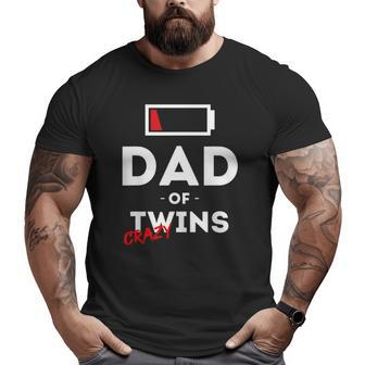 Mens Dad Of Crazy Twins Clothes Father Husband Dad Men Big and Tall Men T-shirt | Mazezy UK