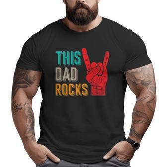 Mens This Dad Rocks Desi For Cool Father Rock And Roll Music Big and Tall Men T-shirt | Mazezy