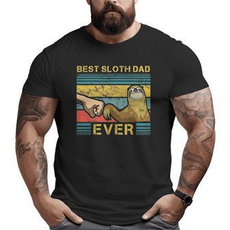 Mens Dad Sloth Slow Motion Animals Sleepy Sloth Lover Father Big and Tall Men T-shirt | Mazezy