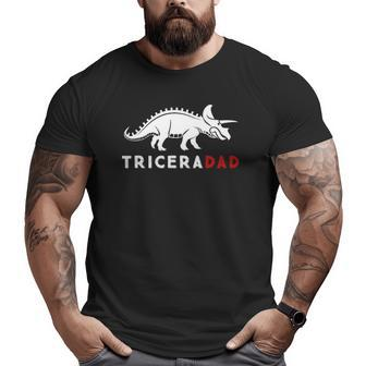 Mens Dad Triceratops Dinosaur Idea Big and Tall Men T-shirt | Mazezy