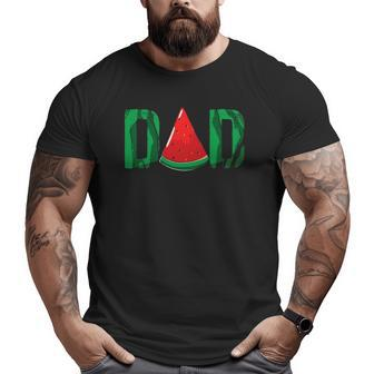 Mens Dad Watermelon Summer Fruit Dad Father's Day Big and Tall Men T-shirt | Mazezy