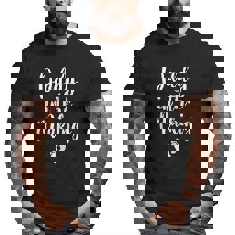 Mens Daddy In The Making Promoted To Daddy Pregnancy Reveal Dad Big and Tall Men T-shirt | Mazezy