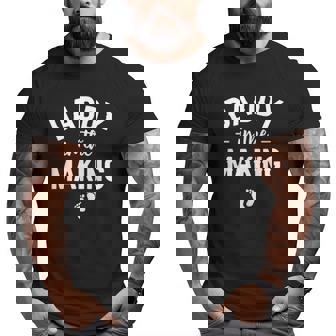 Mens Daddy In The Making Soon To Be Daddy Pregnancy Reveal Dad Big and Tall Men T-shirt | Mazezy