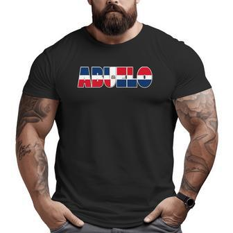Mens Dominican Flag Abuelo Tee- For Hispanic Grandfather Big and Tall Men T-shirt | Mazezy