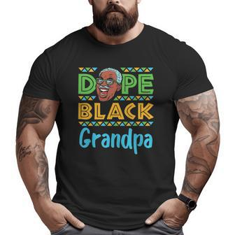 Mens Dope Black Grandpa African American Melanin Father's Day Big and Tall Men T-shirt | Mazezy