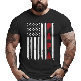 Mens Father's Day Best Dad Ever Usa American Flag Big and Tall Men T-shirt | Mazezy