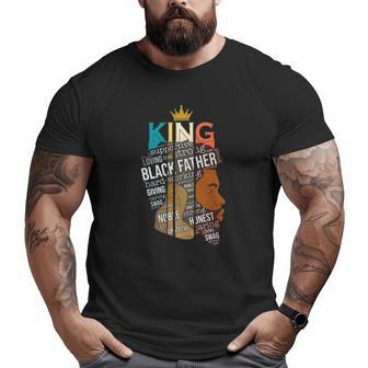 Mens Father’S Day Black Father Definition African American Crown Big and Tall Men T-shirt | Mazezy