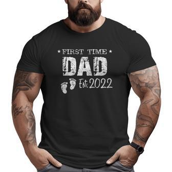 Mens Father's Day First Time Dad Est 2022 Ver2 Big and Tall Men T-shirt | Mazezy