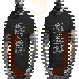 Mens My Favorite Hero Wears Combat Boots Proud Air Force Dad Big and Tall Men T-shirt | Mazezy