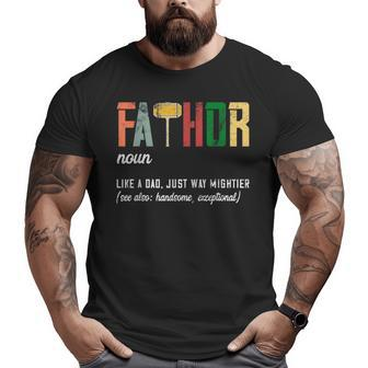 Mens Dad Father Fathor V2 Big and Tall Men T-shirt | Mazezy