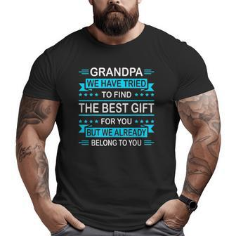 Mens Father's Day For Grandpa From Daughter Son Wife Big and Tall Men T-shirt | Mazezy