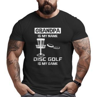 Mens Grandpa Disc Golf Big and Tall Men T-shirt | Mazezy