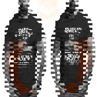 Mens Promoted To Daddy Est2022 Retro New Daddy Big and Tall Men T-shirt | Mazezy