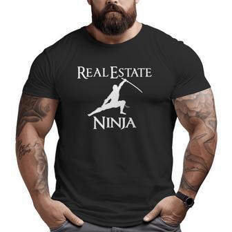 Mens Real Estate Ninja S For Men Dad Husband Father Big and Tall Men T-shirt | Mazezy