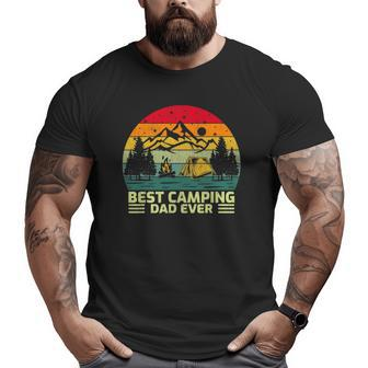 Mens Vintage Best Camping Dad Ever Father's Day Big and Tall Men T-shirt | Mazezy