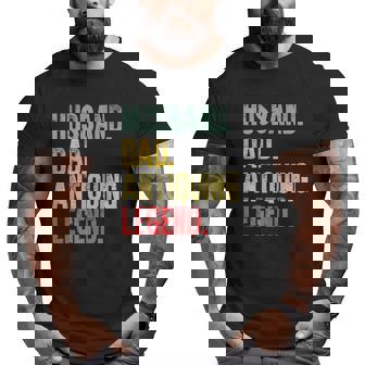 Mens Vintage Husband Dad Antiquing Legend Retro Big and Tall Men T-shirt | Mazezy