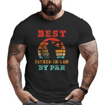 Mens For Father's Day Tee Best Father-In-Law By Par Golfing Big and Tall Men T-shirt | Mazezy