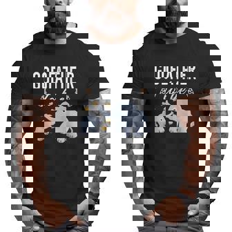 Mens Godfather To Be Elephant Baby Shower Godfather Big and Tall Men T-shirt | Mazezy