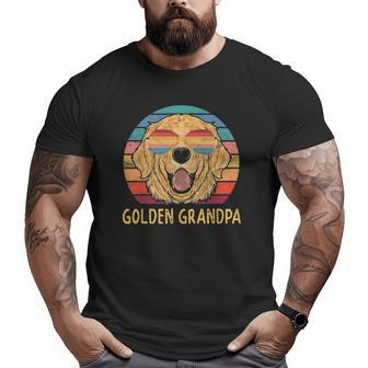 Mens Golden Retriever Dog Grandpa Golden Grandpa Big and Tall Men T-shirt | Mazezy