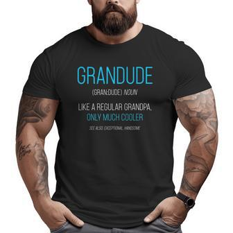 Mens Grandude Like A Regular Grandpa Definition Cooler Big and Tall Men T-shirt | Mazezy