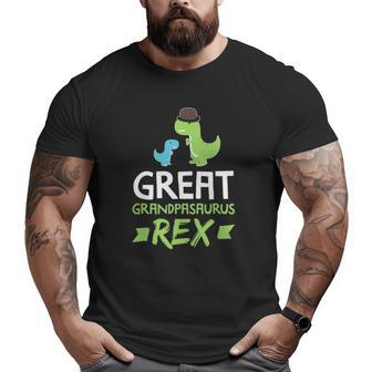 Mens Great Grandpasaurus Rex Grandpa Saurus Dino Big and Tall Men T-shirt | Mazezy
