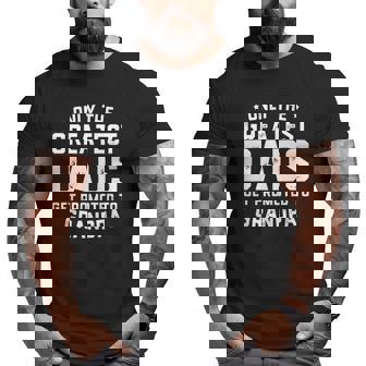 Mens Greatest Dads Get Promoted To Grandpa Father's Day Big and Tall Men T-shirt | Mazezy