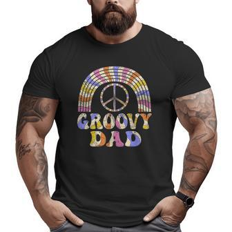 Mens Groovy Dad 70S Aesthetic Nostalgia 1970'S Retro Dad Hippie Big and Tall Men T-shirt | Mazezy