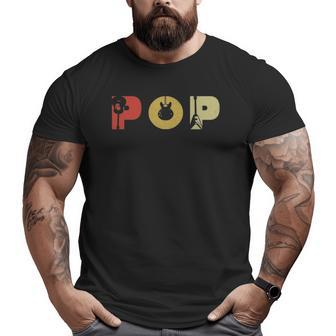 Mens Guitarist Guitar Lover Ideas Pop Father's Day Big and Tall Men T-shirt | Mazezy