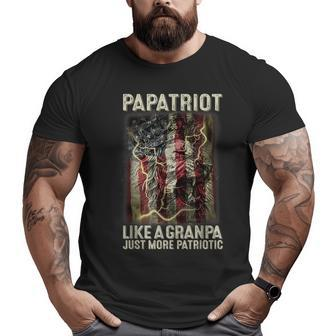 Mens Lion Patriot Like A Grandpa Just More Patriotic 4Th Of July Big and Tall Men T-shirt | Mazezy