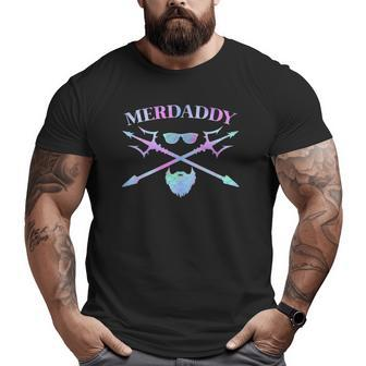 Mens Merdaddy Security Merman Merdad Daddy Costume Father's Day Big and Tall Men T-shirt | Mazezy