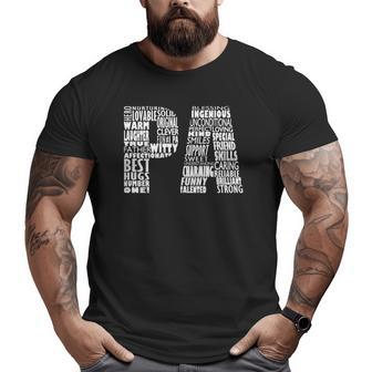 Mens Pa Dad Grandpa Word Cloud Father's Day Big and Tall Men T-shirt | Mazezy