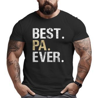 Mens Pa From Granddaughter Grandson Best Pa Big and Tall Men T-shirt | Mazezy