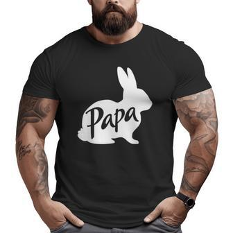 Mens Papa Bunny Rabbit Father Daddy Dad Grandpa Easter Big and Tall Men T-shirt | Mazezy