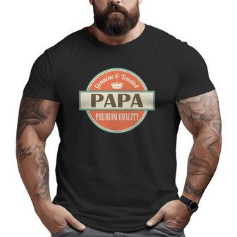 Mens Papa Vintage Dad Father's Day Tee Big and Tall Men T-shirt | Mazezy