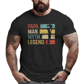 Mens Papa Man Myth Legend S Vintage Dad Big and Tall Men T-shirt | Mazezy