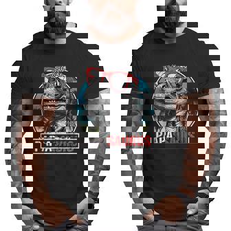 Mens Papasaurus Rex Cool Dad Dinosaur Fathers Day Big and Tall Men T-shirt | Mazezy