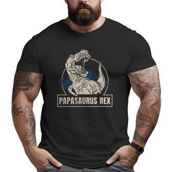 Mens Papasaurus Rex For Men Papa Saurus Big and Tall Men T-shirt | Mazezy