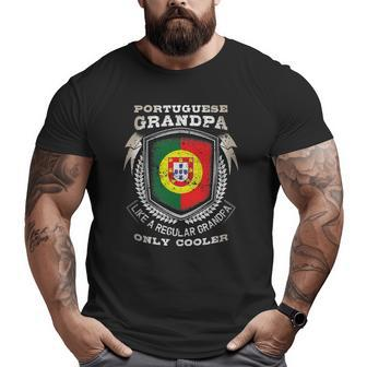 Mens Portuguese Grandpa Like A Regular Grandpa Only Cooler Big and Tall Men T-shirt | Mazezy