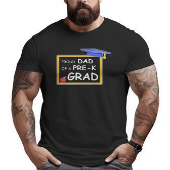Mens Pre K Grad Dad Proud Preschool Father Family Tees Big and Tall Men T-shirt | Mazezy DE