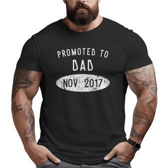 Mens Promoted To Dad November 2021 Cute Pregnancy Announcement Big and Tall Men T-shirt | Mazezy AU