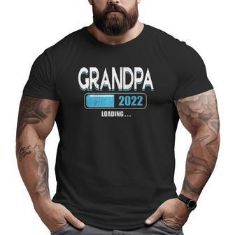 Mens Promoted To Grandfather Est 2022 Loading Future Grandpa Big and Tall Men T-shirt | Mazezy
