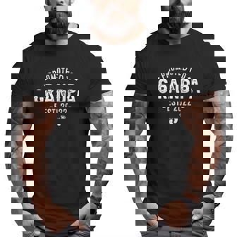 Mens Promoted To Grandpa 2022 Soon To Be Grandfather New Grandpa Big and Tall Men T-shirt | Mazezy