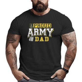 Mens Mens Proud Army Dad Military Pride Big and Tall Men T-shirt | Mazezy